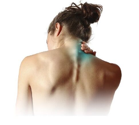 Болката е основният симптом на цервикалната остеохондроза. 